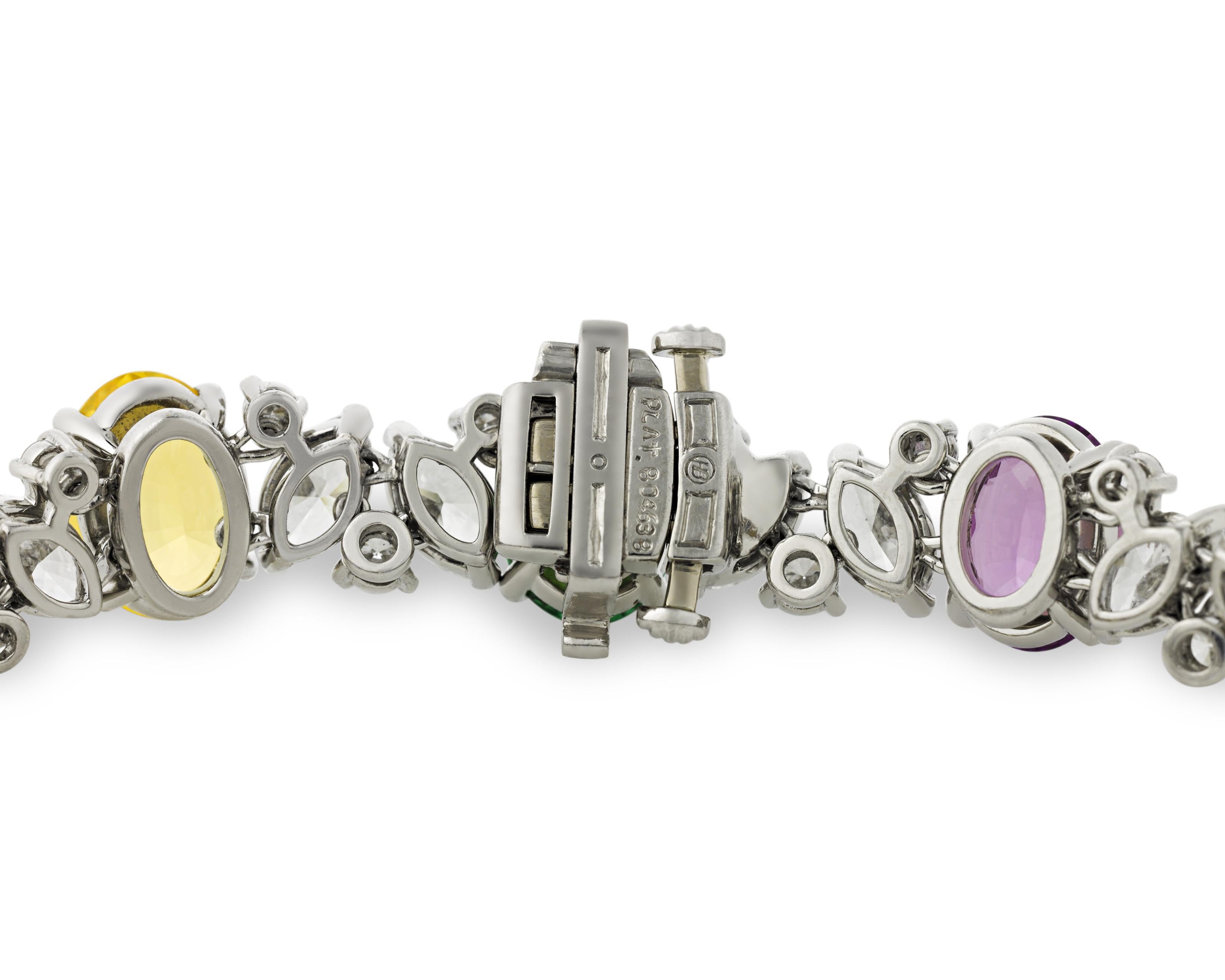 Modern 110 Collection Multi-Color Sapphire, Tsavorite and Diamond Bracelet