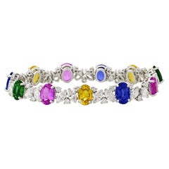 110 Collection Multi-Color Sapphire, Tsavorite and Diamond Bracelet