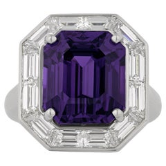 110 Collection Purple Ceylon Sapphire Ring, 10.86 Carats