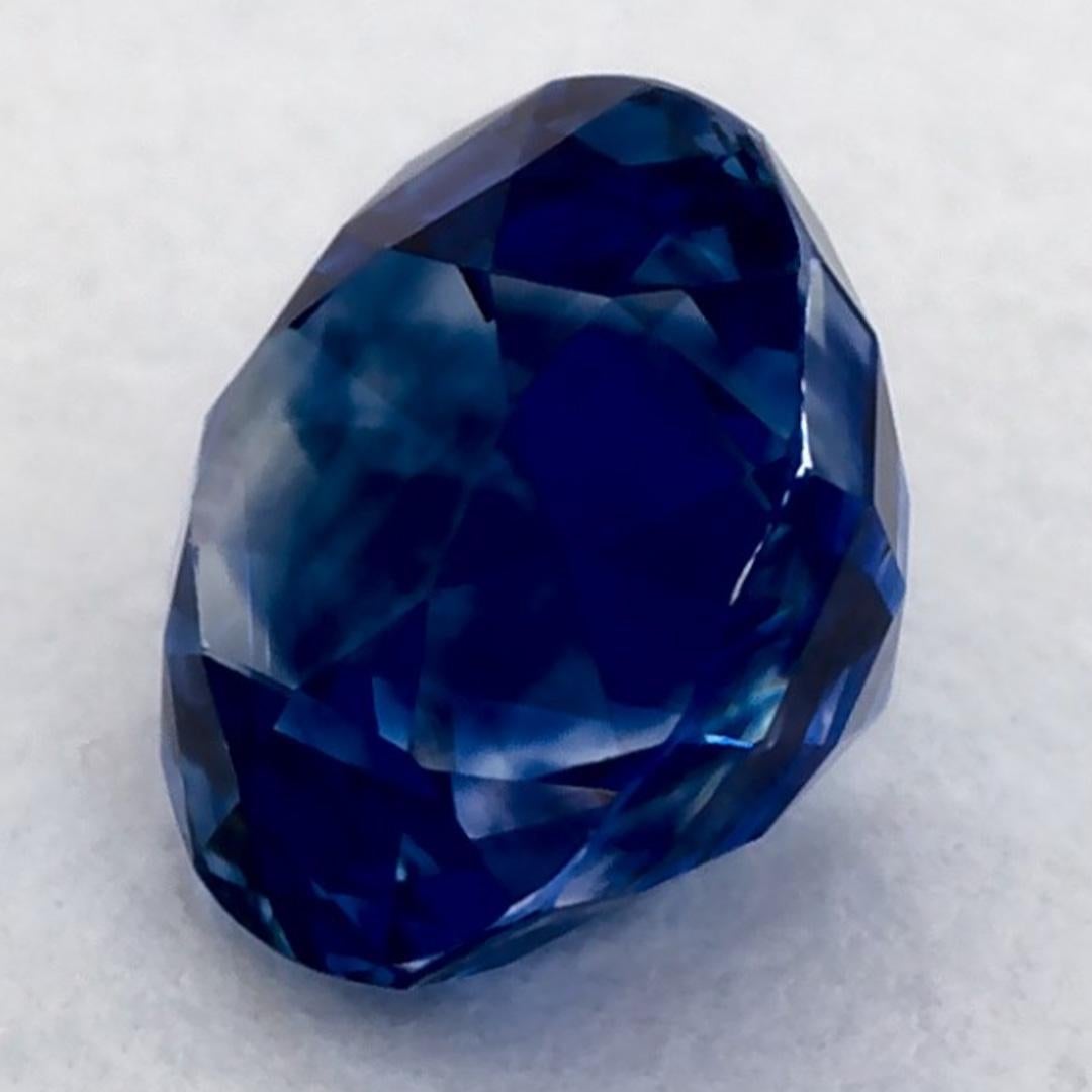 Taglio rotondo 1.10 carati di zaffiro blu rotondo sfuso in vendita