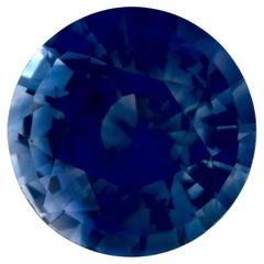 1.10 Ct Blue Sapphire Round Loose Gemstone