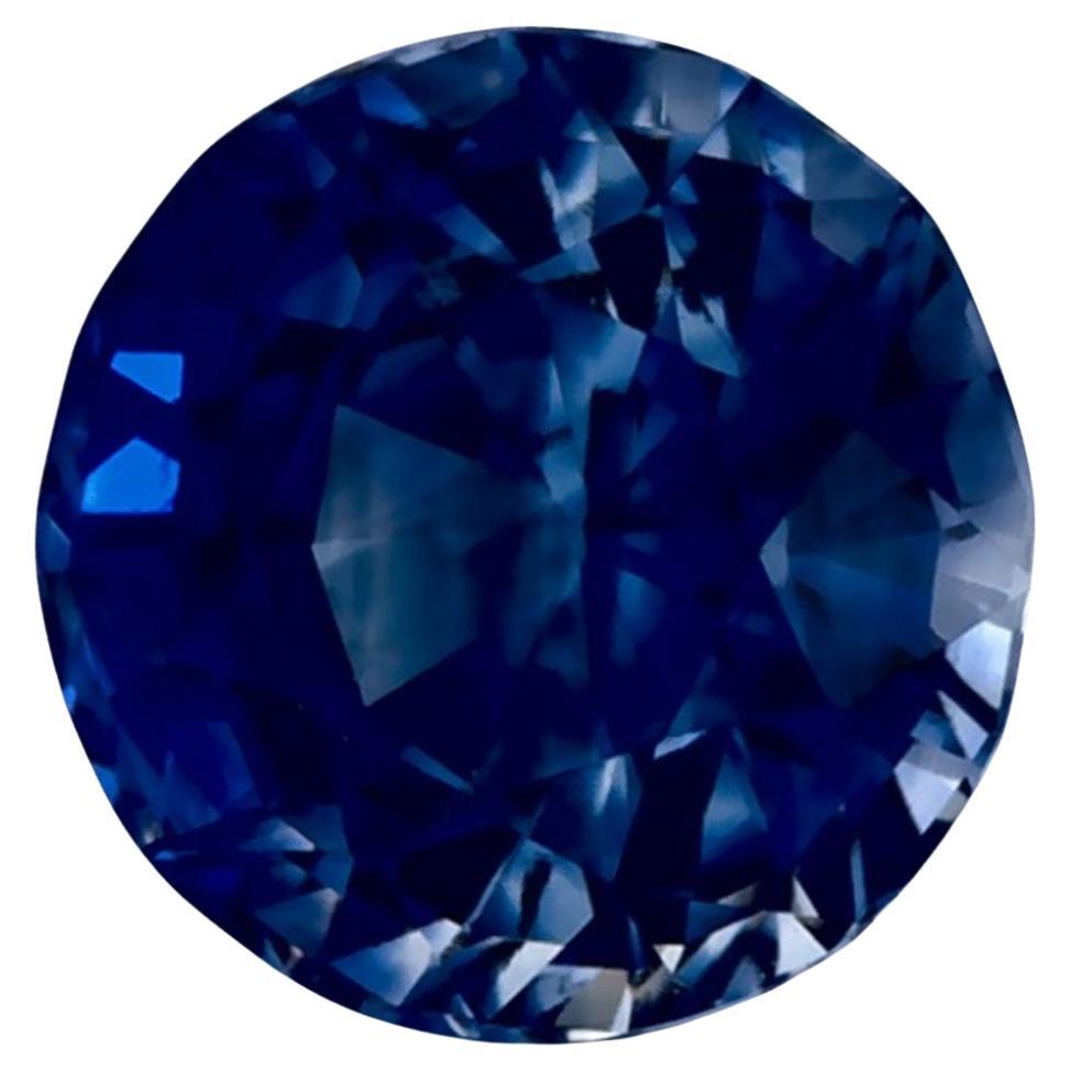1.10 Karat Blauer runder Saphir, loser Edelstein