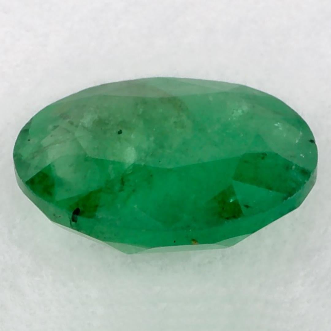 1.10 Karat Smaragd Oval Loser Edelstein im Zustand „Neu“ im Angebot in Fort Lee, NJ