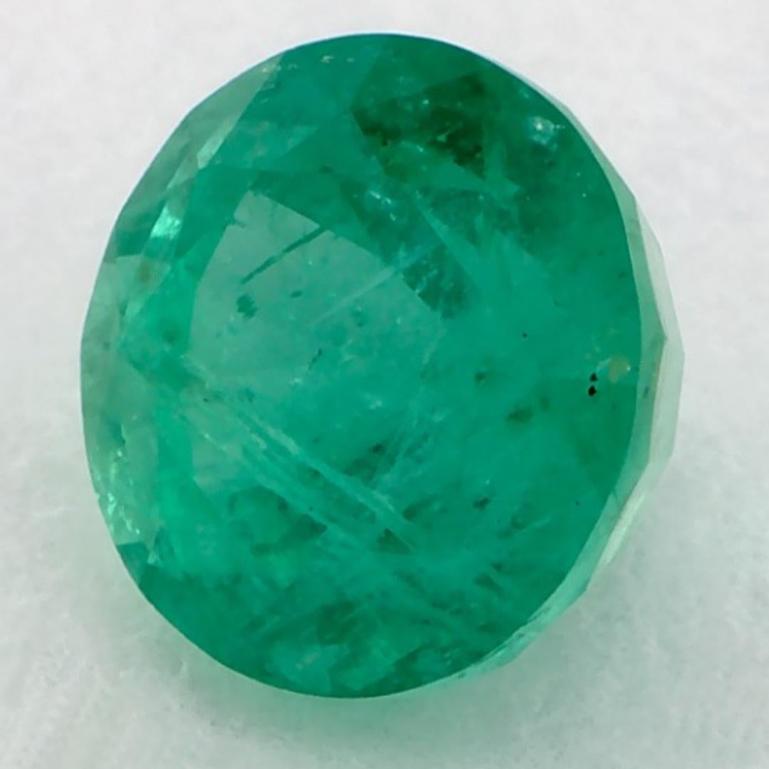 1.10 Ct Smaragd Runde Lose Edelstein (Rundschliff) im Angebot