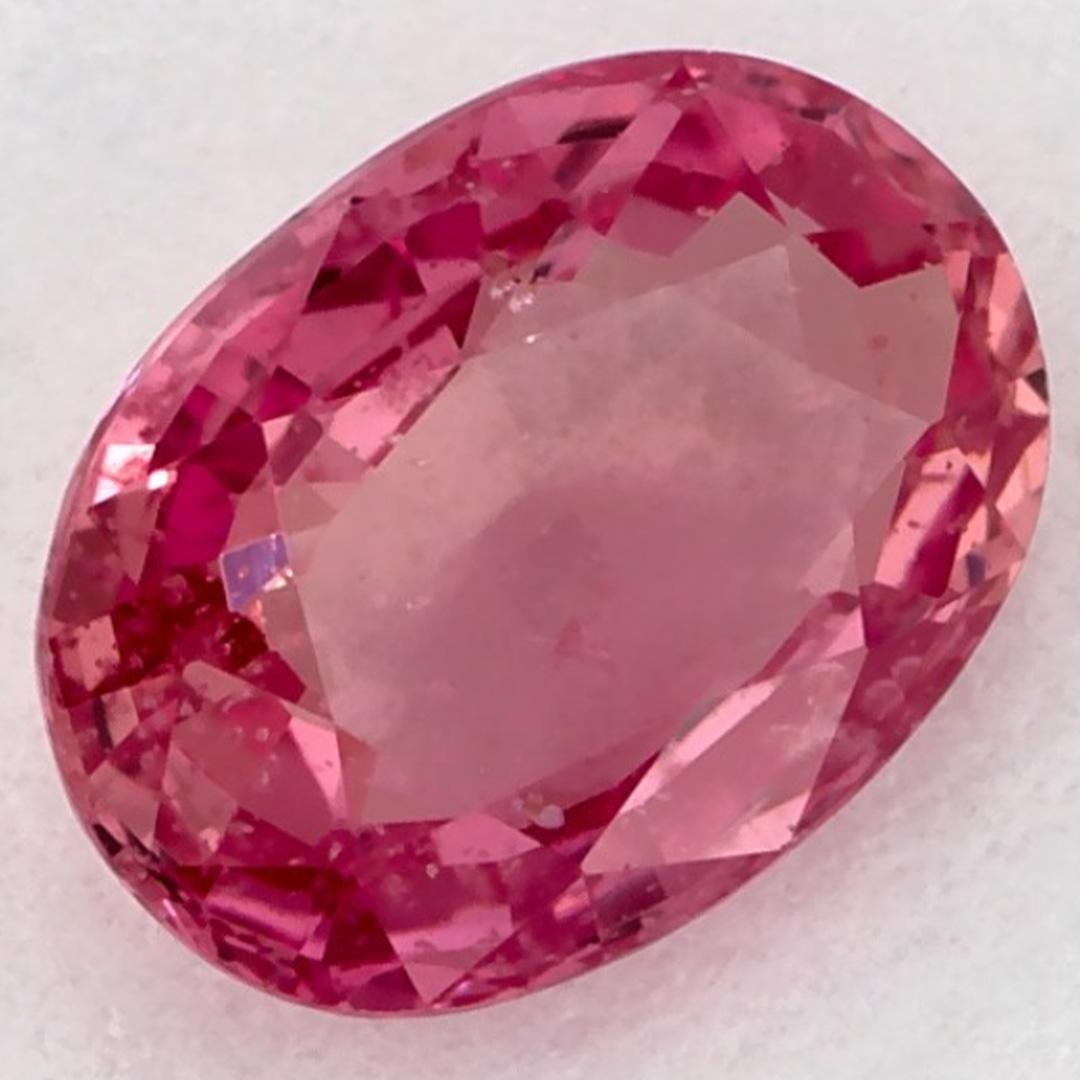 Taglio ovale 1.10 carati di zaffiro rosa ovale sfuso in vendita