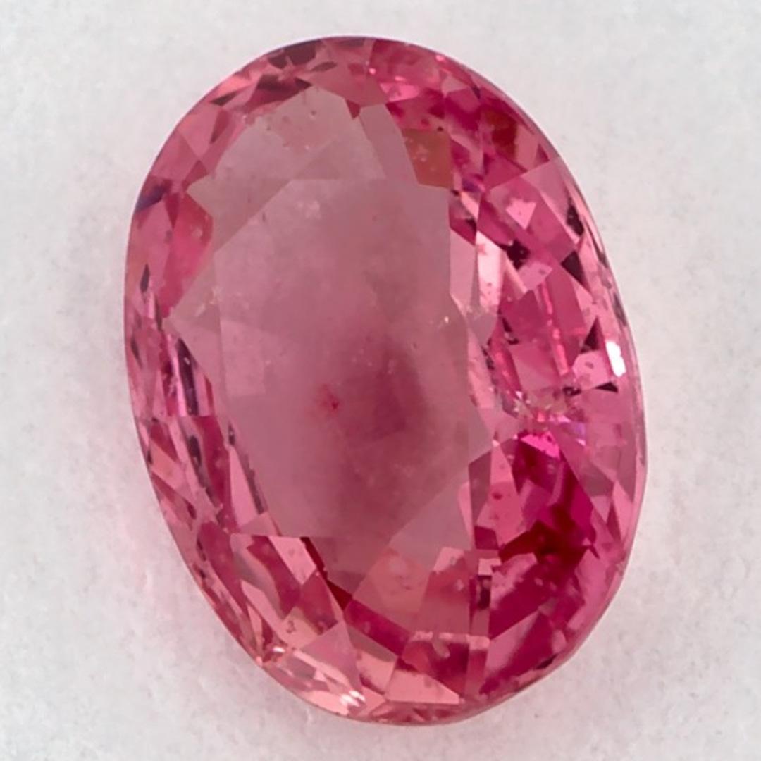 Donna 1.10 carati di zaffiro rosa ovale sfuso in vendita