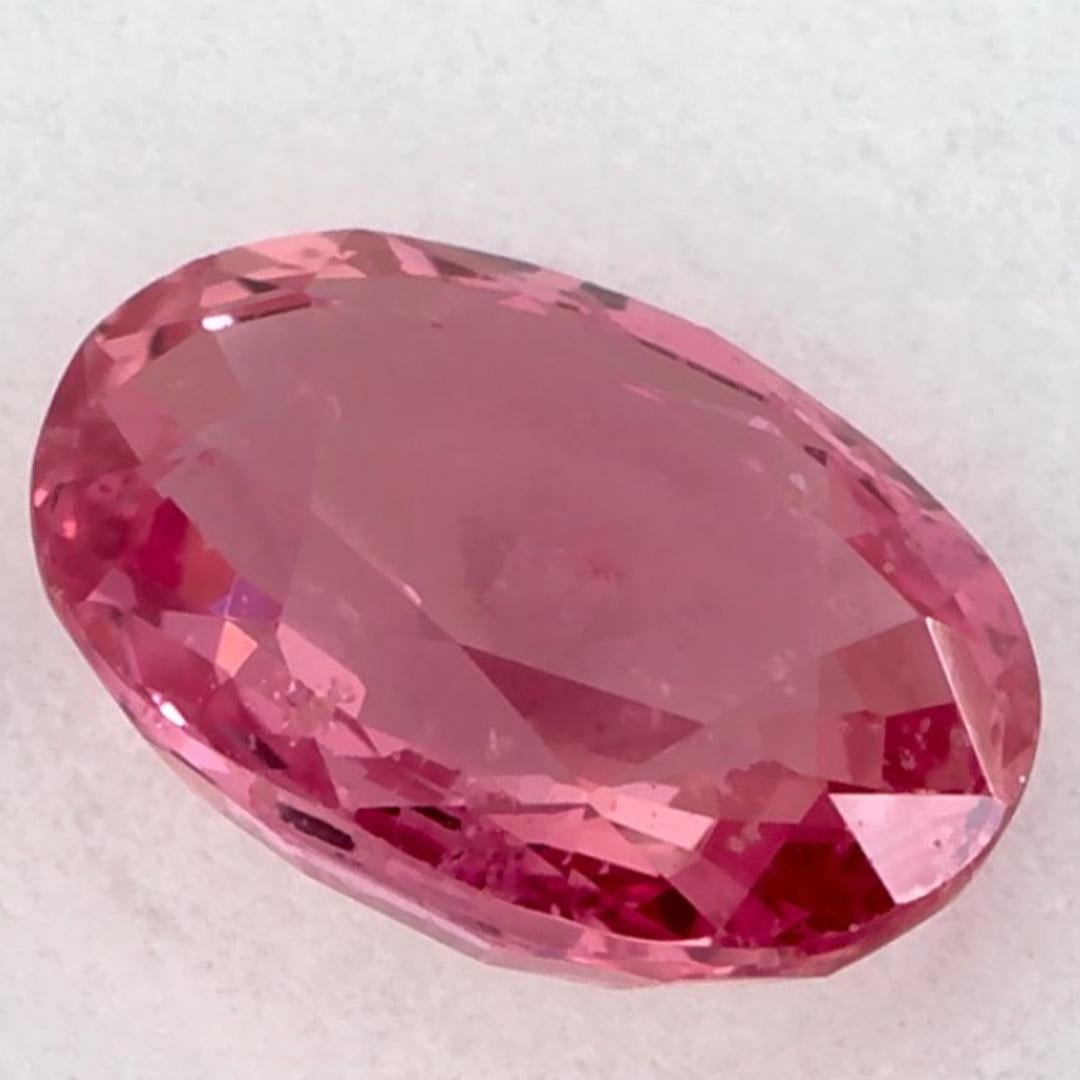 1.10 carati di zaffiro rosa ovale sfuso in vendita 1