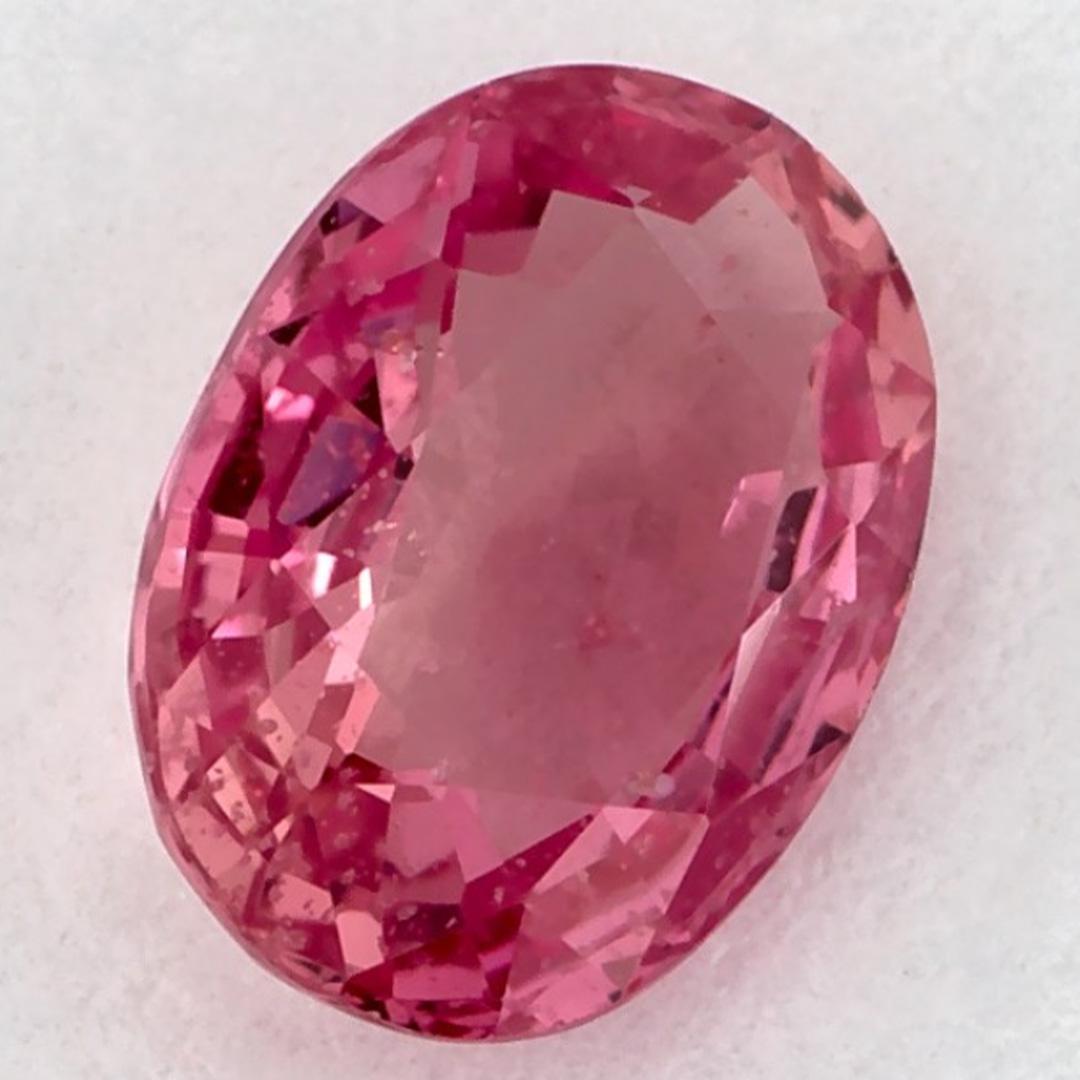 1.10 carati di zaffiro rosa ovale sfuso in vendita 2