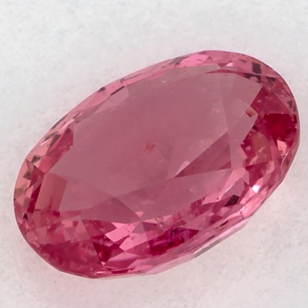 1.10 carati di zaffiro rosa ovale sfuso in vendita 3
