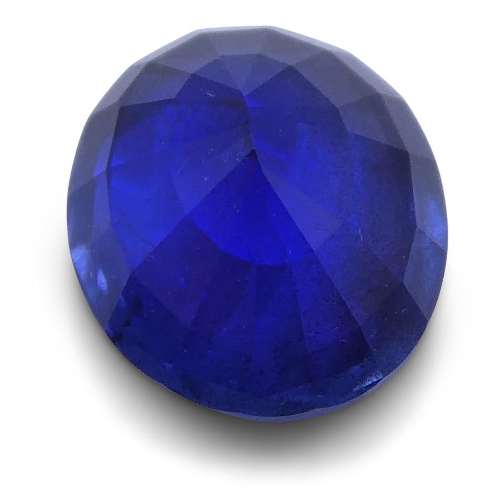 1.10 Ct Vivid Blue Sapphire Oval GIA Certified Unheated, Burmese For Sale 1