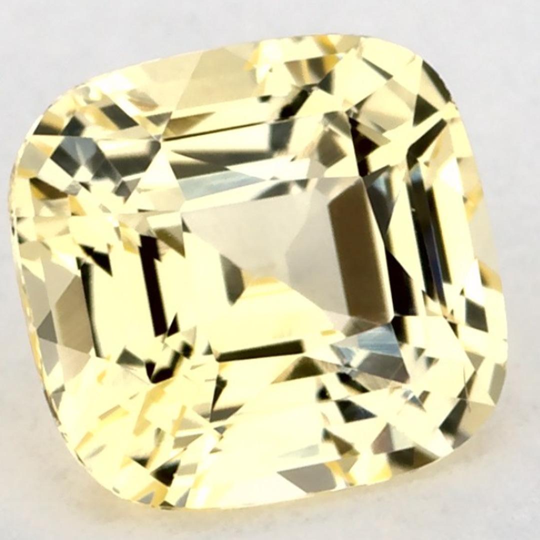 Taglio cuscino 1.10 carati di zaffiro giallo a cuscino, gemma sciolta in vendita