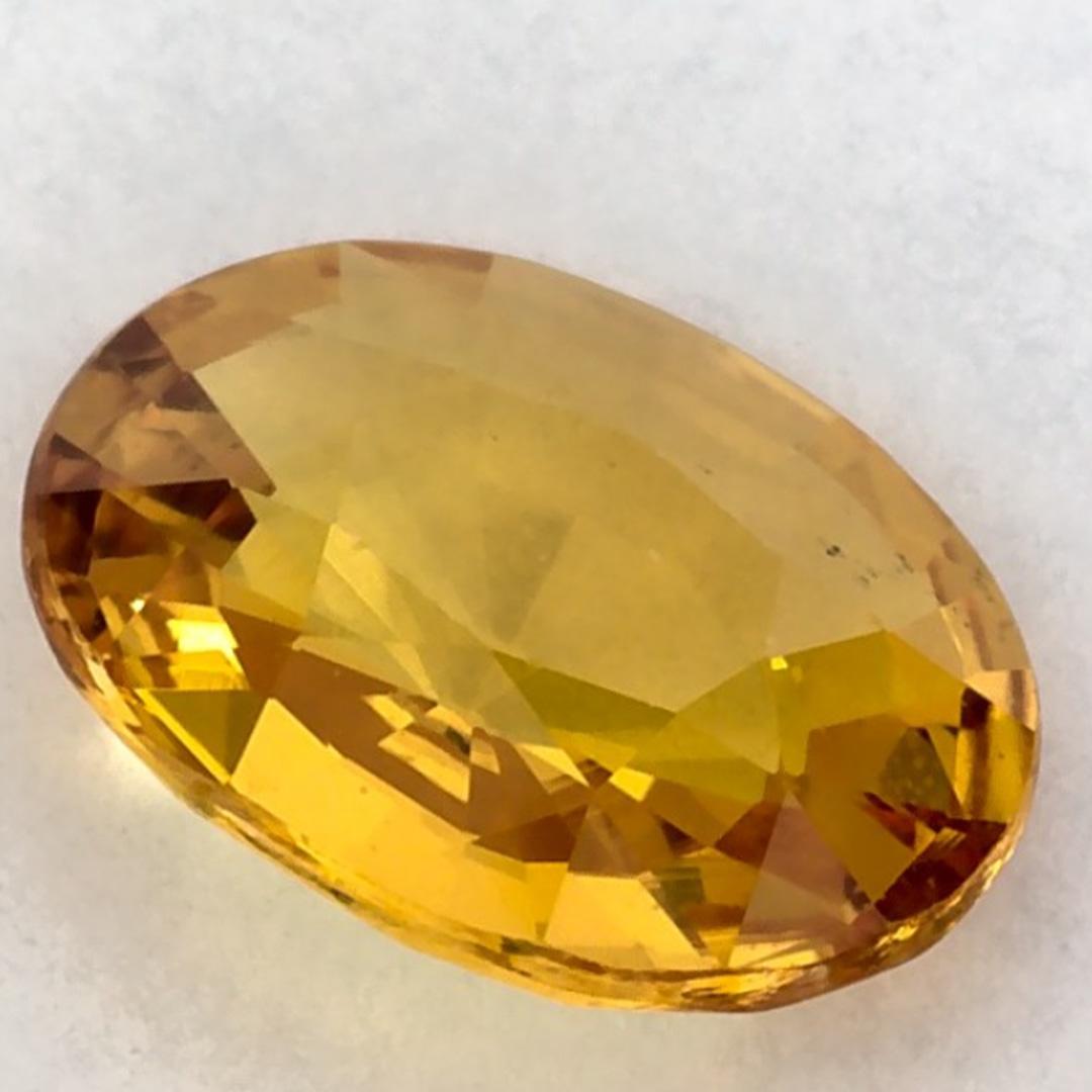 1.10 carati di zaffiro giallo ovale sfuso in vendita 1