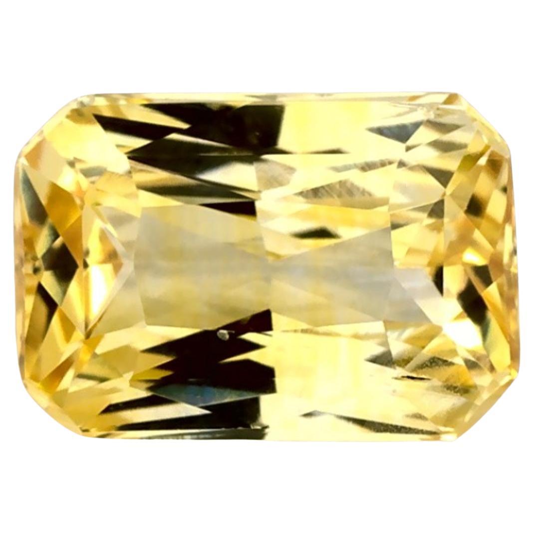 1.10 Ct Yellow Sapphire Radiant Loose Gemstone For Sale