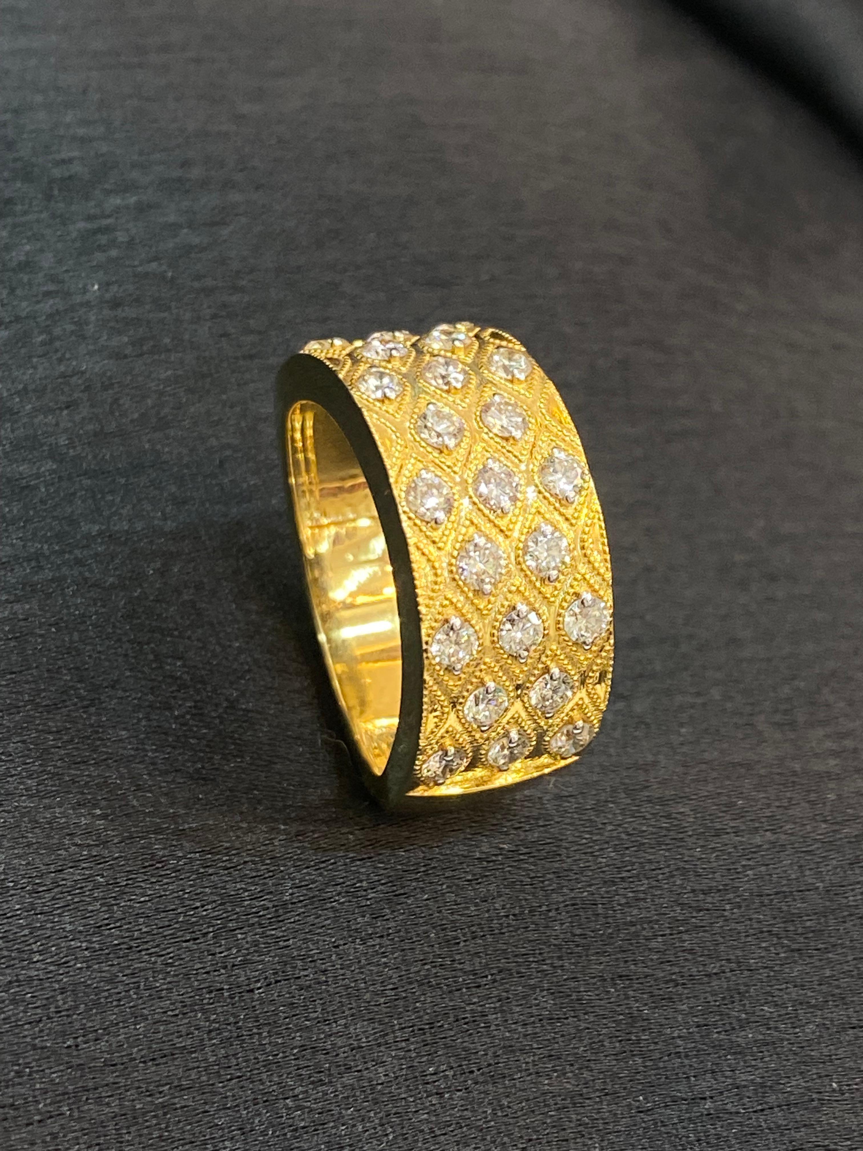 Experience the pinnacle of glamour with these rings. Treat yourself to the enchanting beauty of our remarkable 1.10 carat diamond unisex ring, crafted in 14k yellow gold, designed to evoke perpetual smiles and radiance!

Specifications : 
Diamond