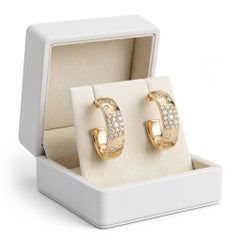 0.27ct Diamond Galaxy 14K Yellow Gold Hoop Earrings