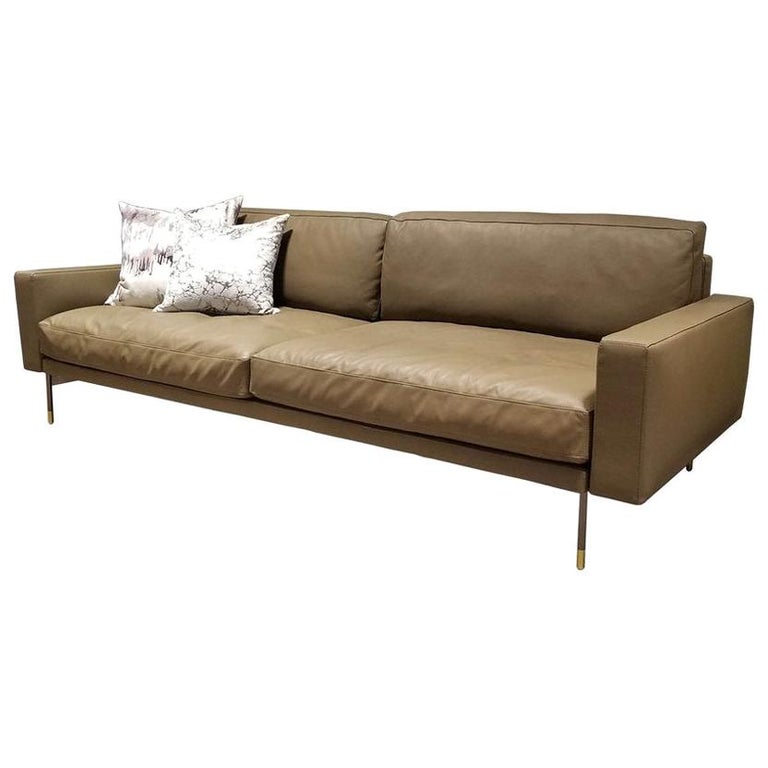 110 Modern Leather Sofa by Vibieffe at 1stDibs