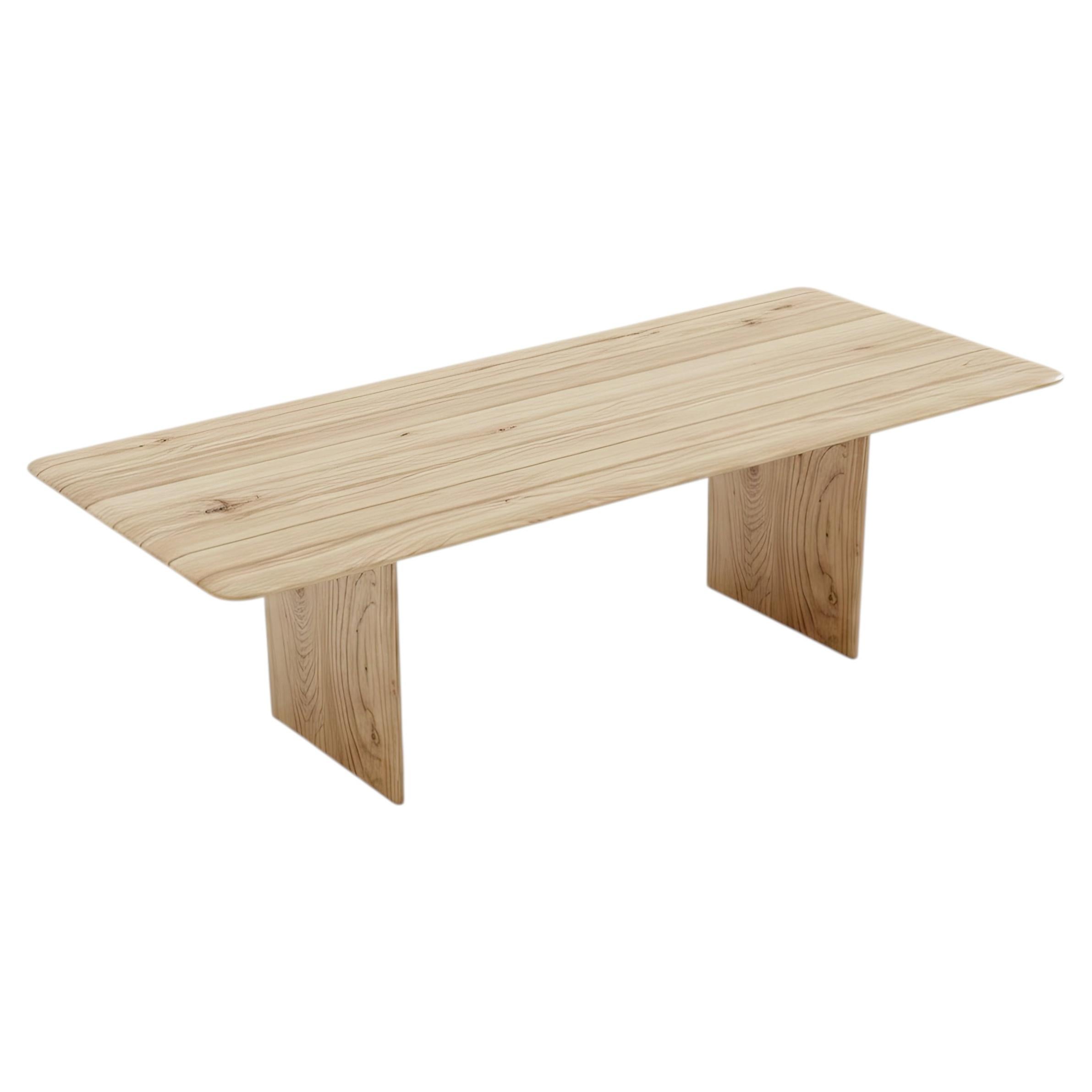 Mesa de comedor de exterior de 110" de madera de cedro natural