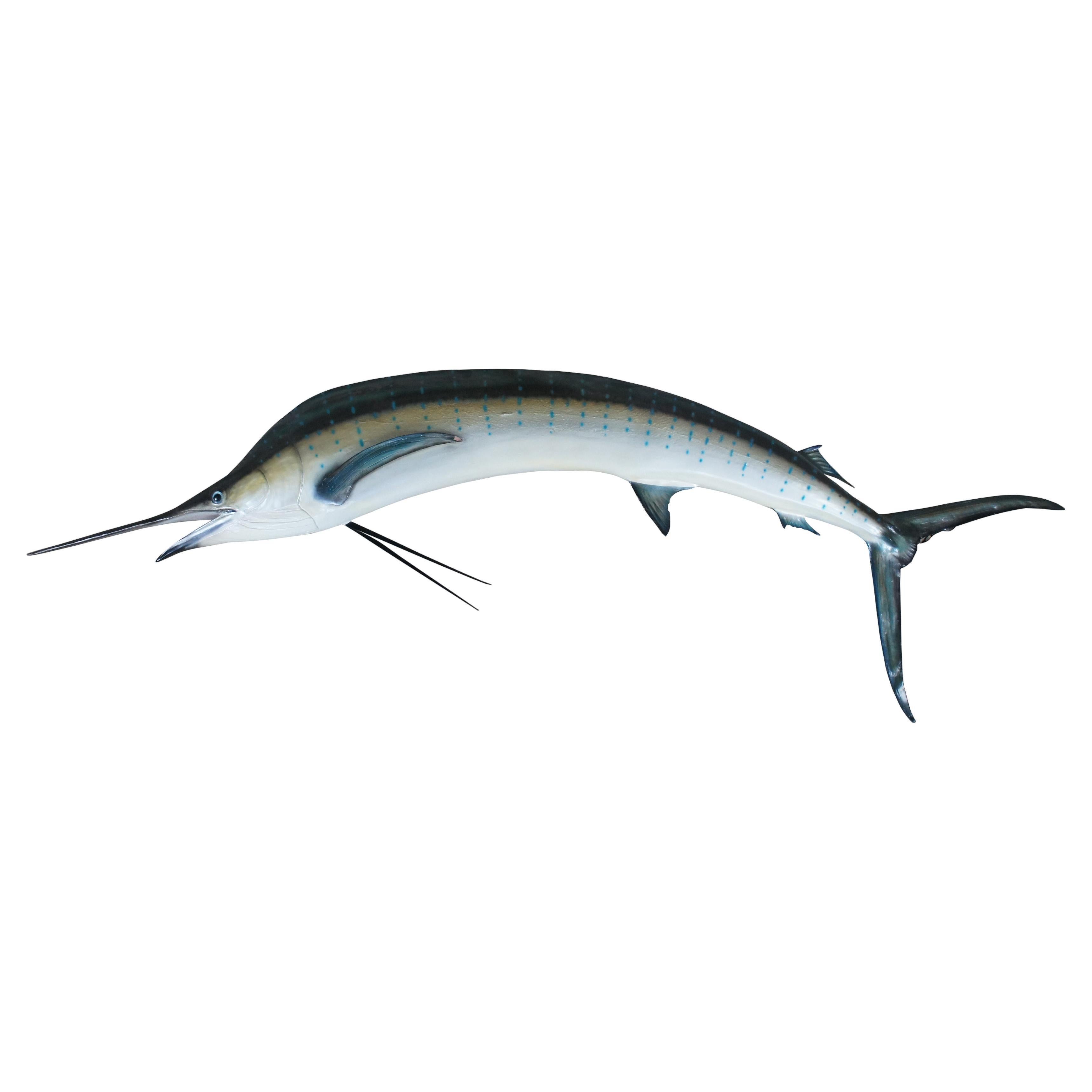 110" Vintage Marlin Sailfish Swordfish Replica Taxidermy Fish Mount Lodge Decor For Sale at 1stDibs