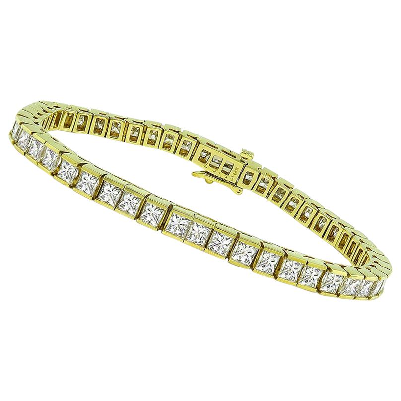 11.00 Carat Diamond Gold Bracelet