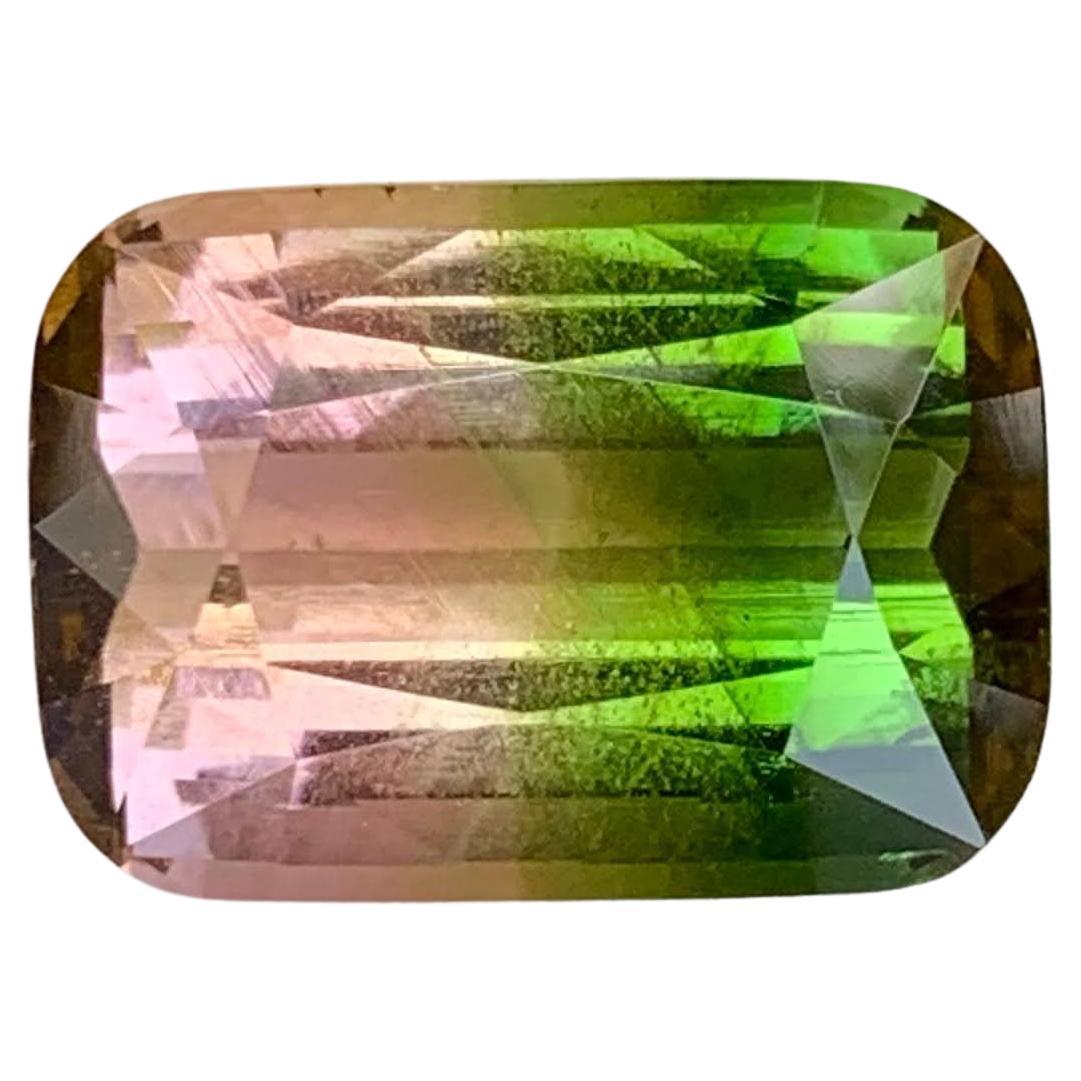 11.00 Carat Natural Loose Bi Color Tourmaline Stone Cushion Cut Afghan Gemstone For Sale
