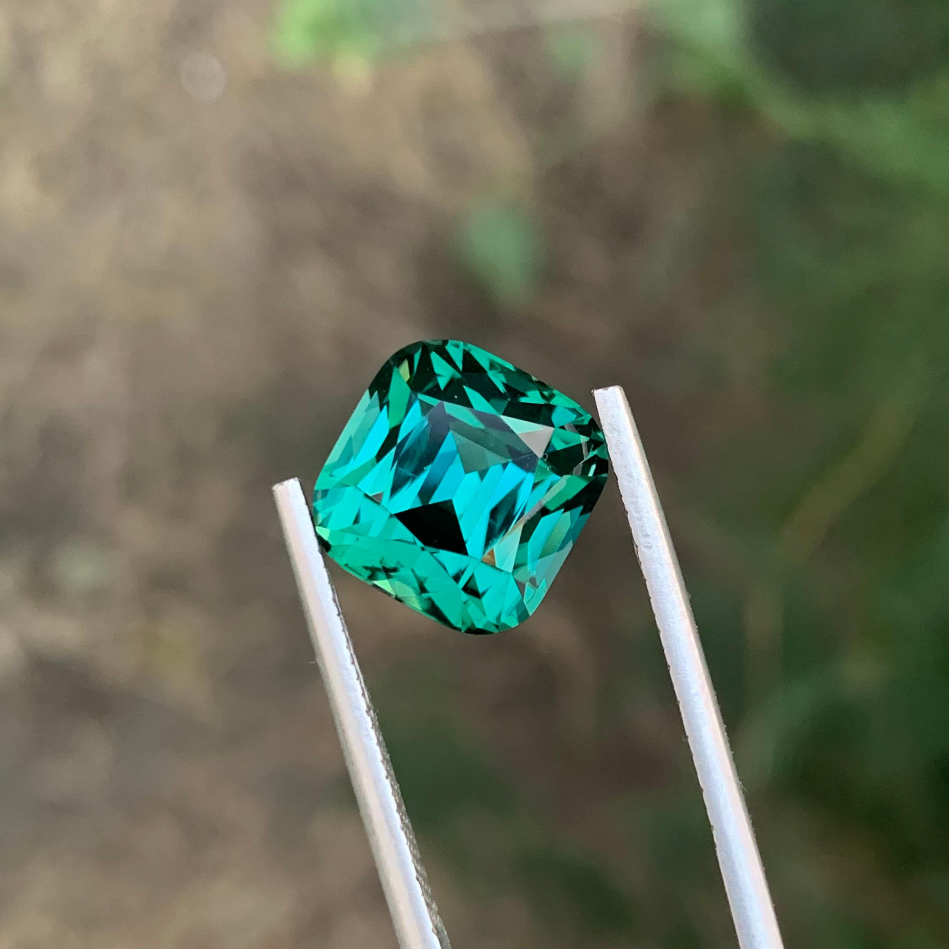 11.00 Carat Top Quality Natural Loose Green Blue Tourmaline loupe Clean For Sale 5