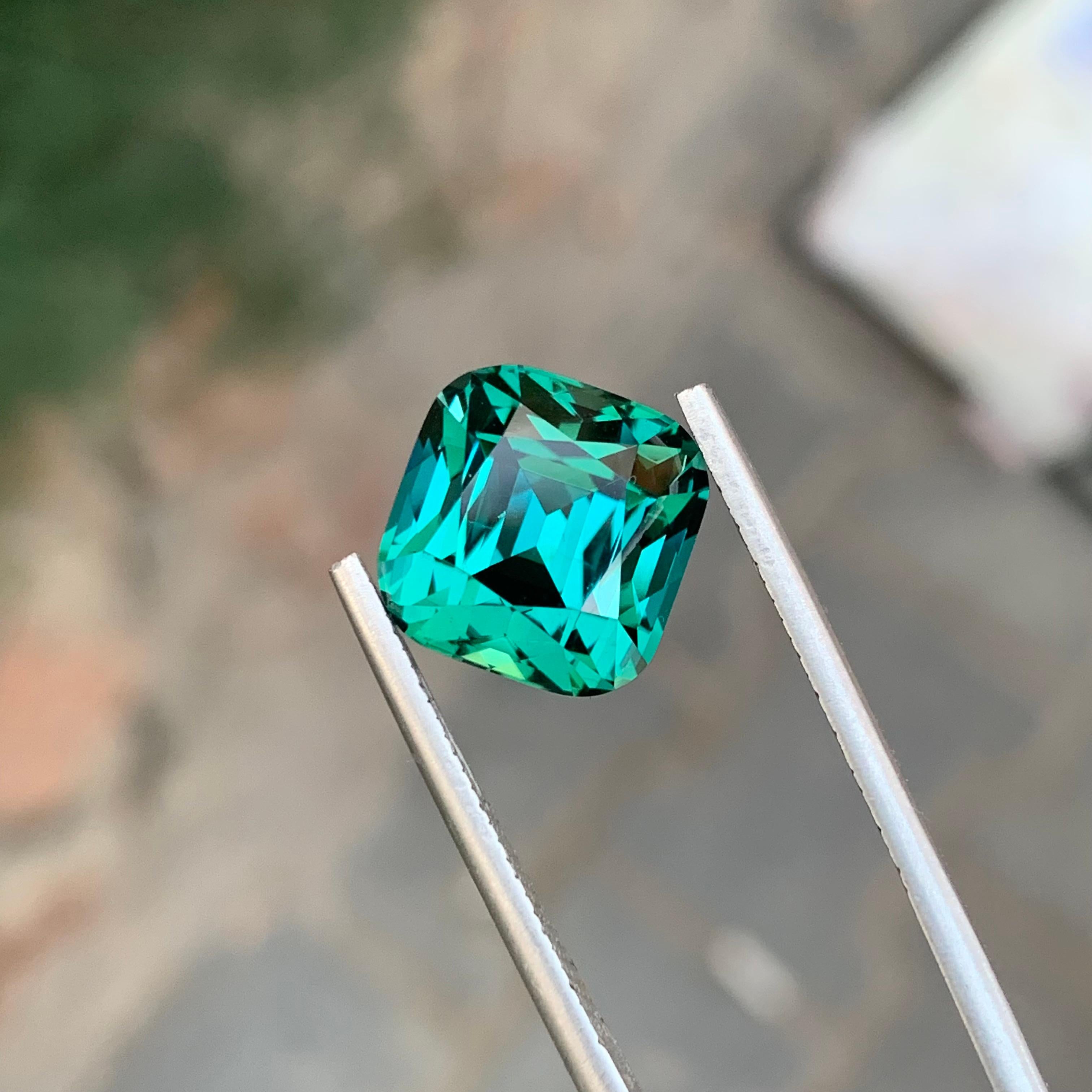 11.00 Carat Top Quality Natural Loose Green Blue Tourmaline loupe Clean For Sale 7