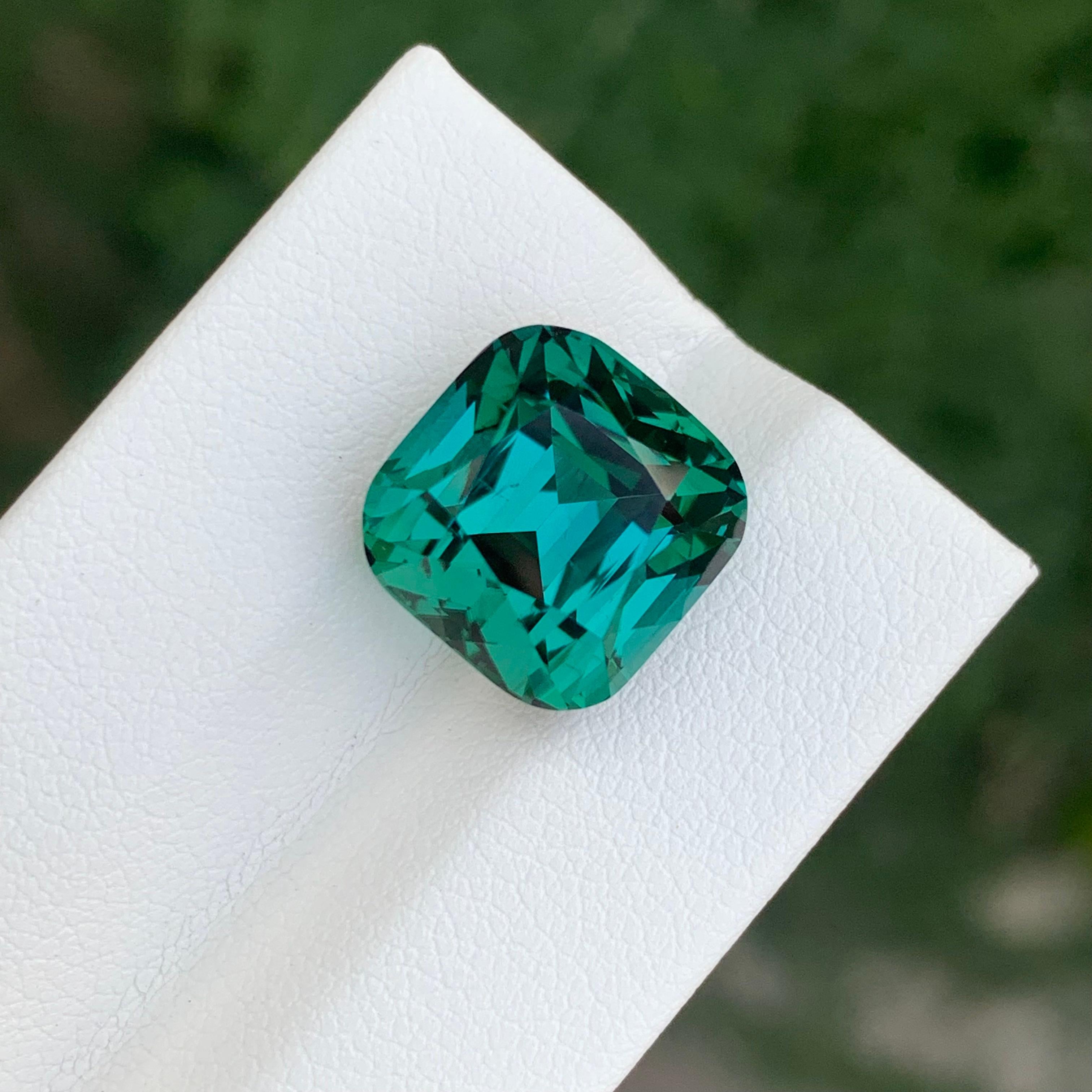 11.00 Carat Top Quality Natural Loose Green Blue Tourmaline loupe Clean For Sale 1