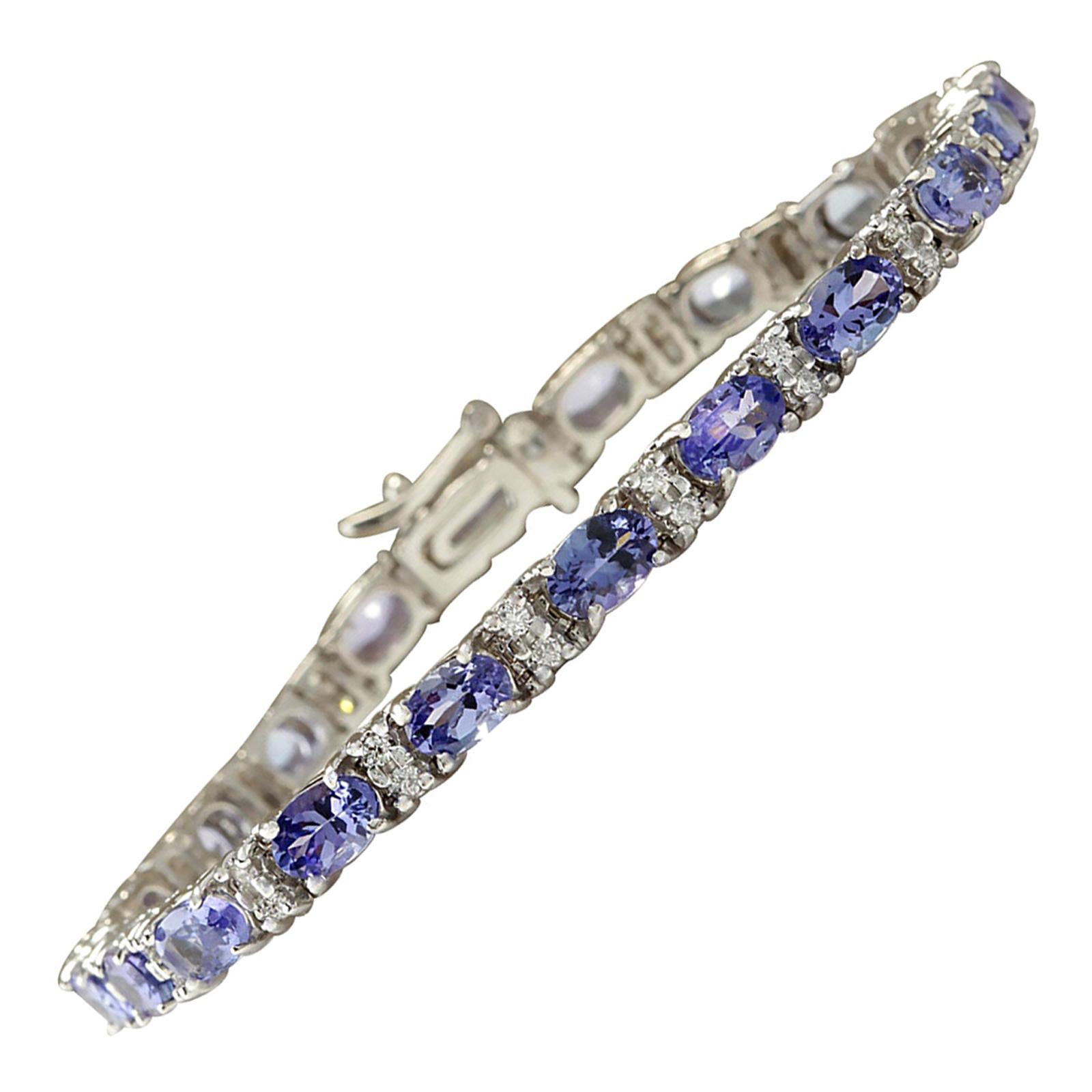 Buy 13 Carat Tanzanite Diamond Bracelet, 18k White Gold Tanzanite Diamond  Bangle, Gemstone Bangle, Tanzanite Cuff Bracelet Online in India - Etsy