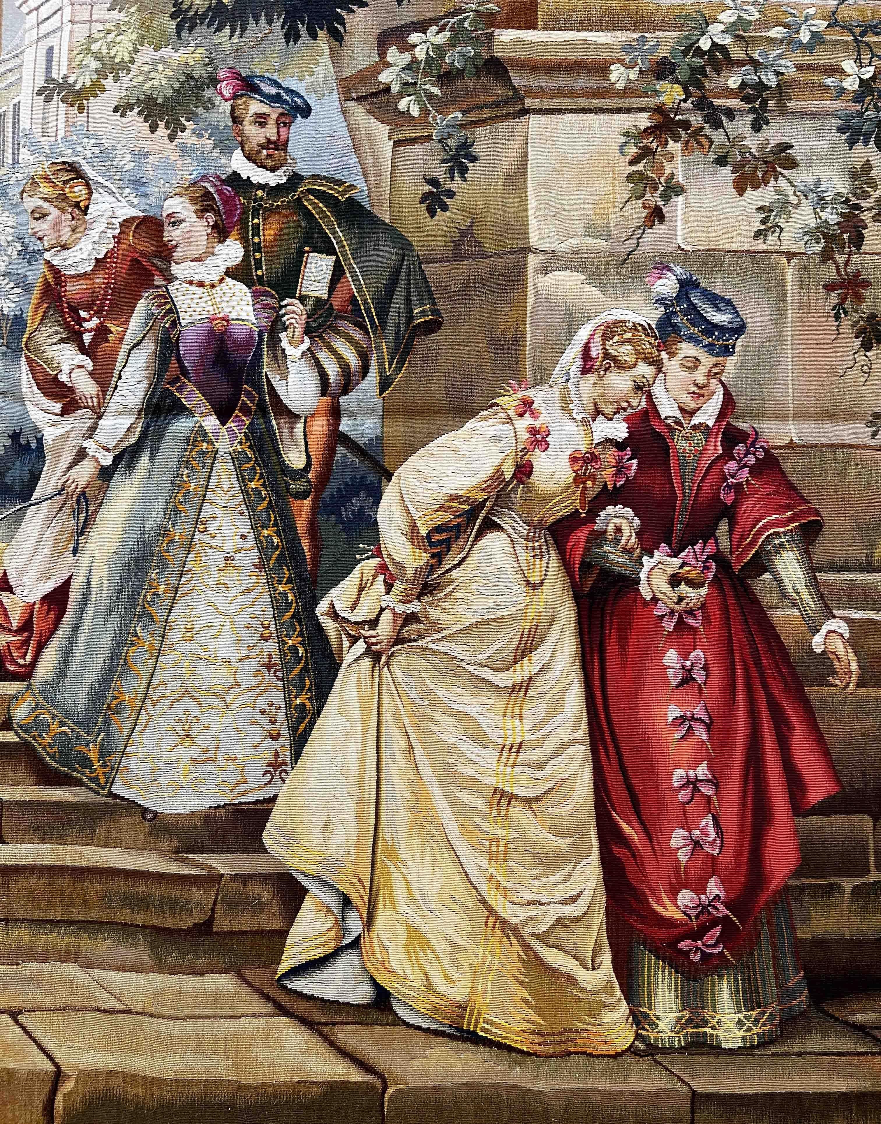 French Aubusson Tapestry 19th century - N° 1101 For Sale 1