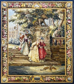 Used French Aubusson Tapestry 19th century - N° 1101