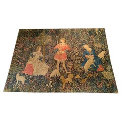 1103 - Aubusson Tapestry with Medieval Drawing Print