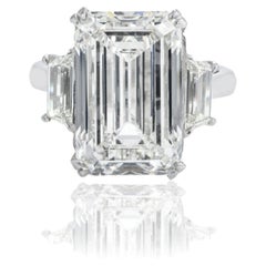 11.03 Carat Emerald Diamond Ring 18K Gold Unparalleled Brilliance