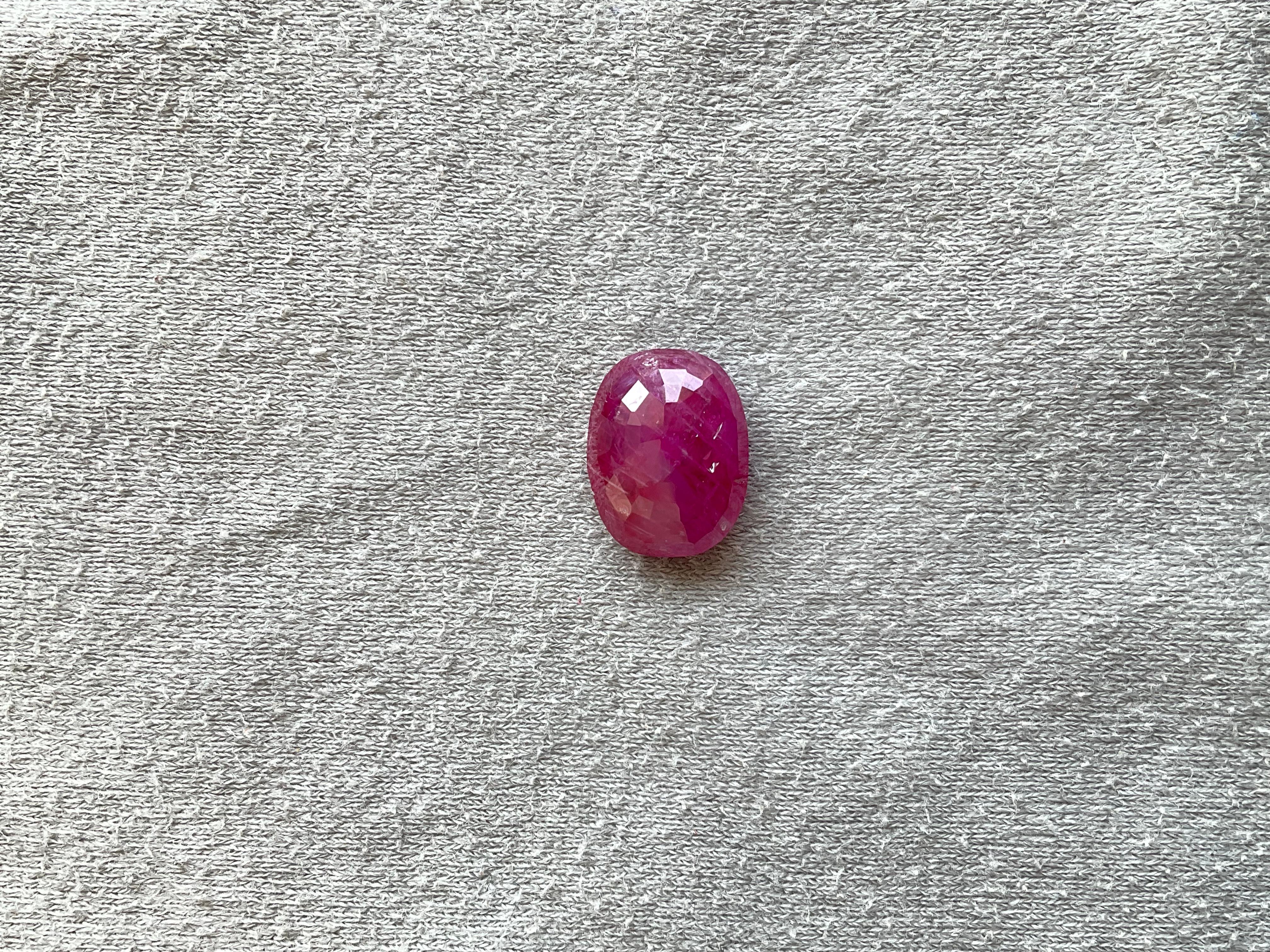 11.03 Carats Burmese No-Heat Ruby Natural Oval Cut stone For Fine Jewelry Gem In New Condition For Sale In Jaipur, RJ