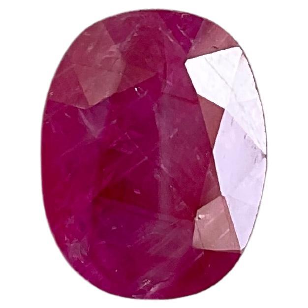 11.03 Carats Burmese No-Heat Ruby Natural Oval Cut stone For Fine Jewelry Gem For Sale