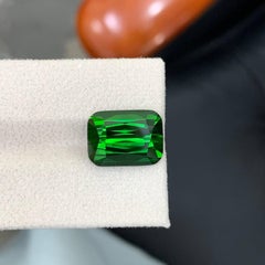 11.05 Carat Natural Loose Green Tourmaline Stone Cushion Cut Afghan Gemstone