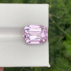 11.05 Carat Natural Loose Pink Color Kunzite Stone Cushion Cut Afghan Gemstone