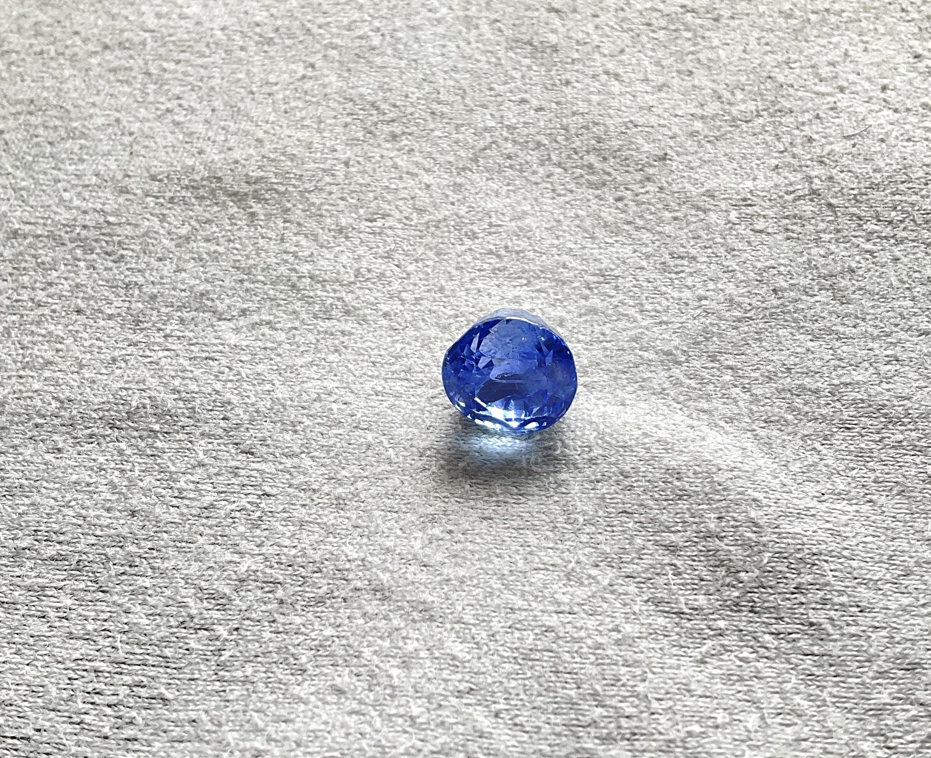 Saphir bleu birman de 11,05 carats, non chauffé, cabochon rond de 11 mm pour bijouterie fine Neuf - En vente à Jaipur, RJ