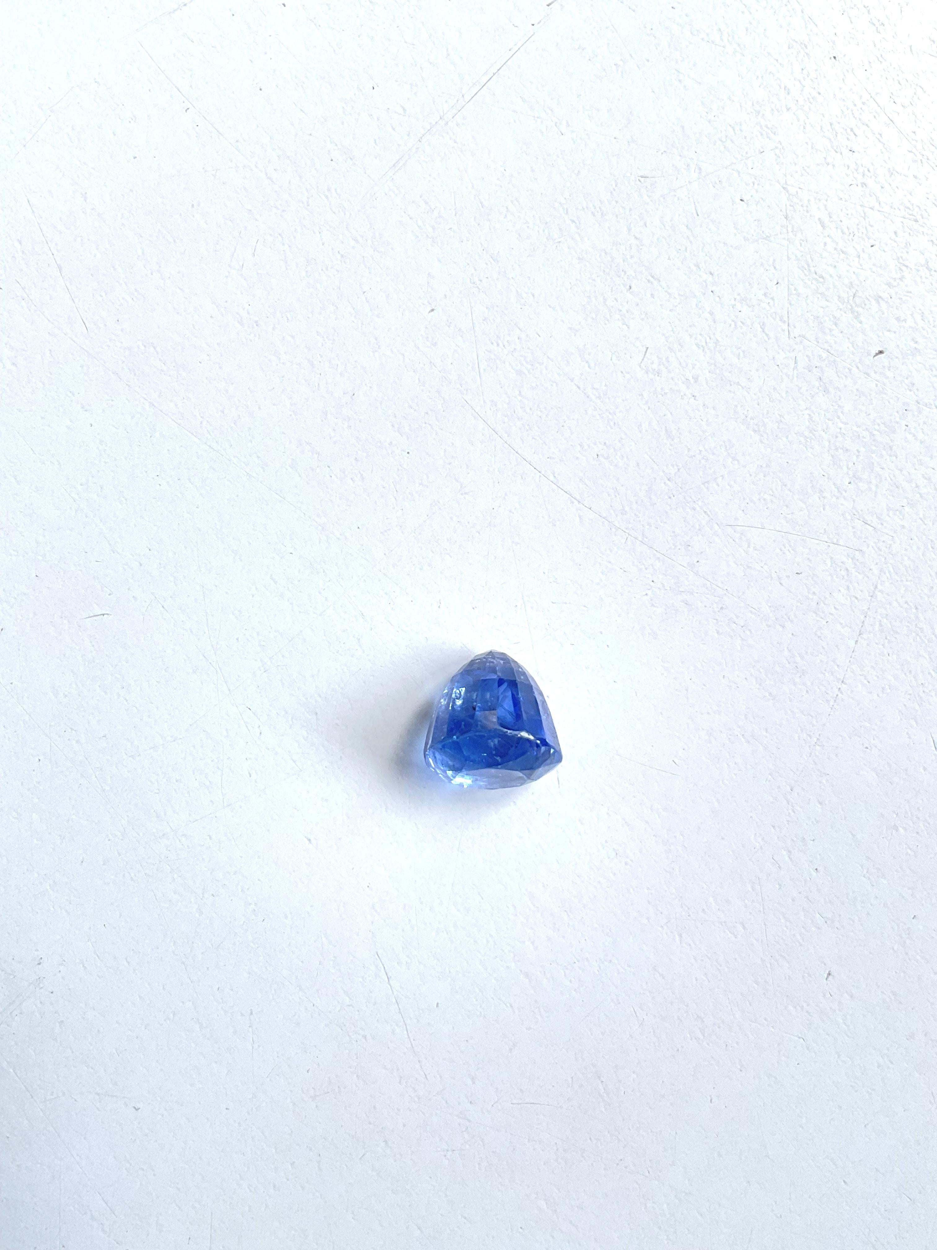 Saphir bleu birman de 11,05 carats, non chauffé, cabochon rond de 11 mm pour bijouterie fine en vente 2