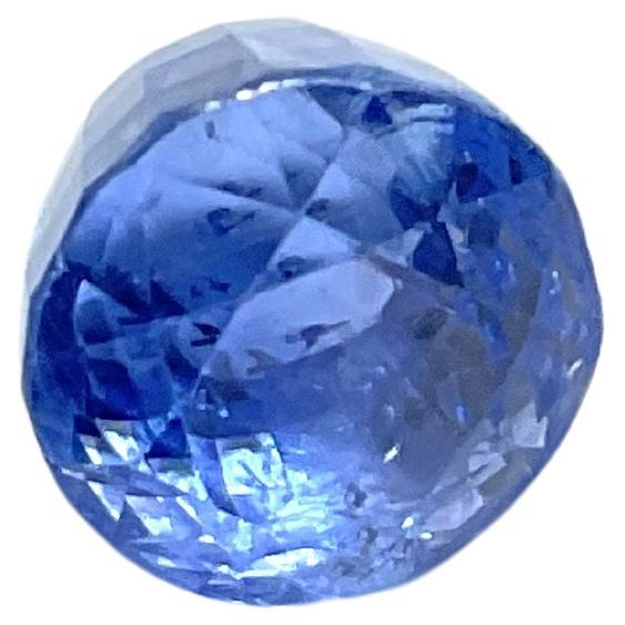 Round Cut 11.05 Cts Burmese Blue Sapphire No Heat Round 11mm cabochon for fine Jewelry Gem For Sale