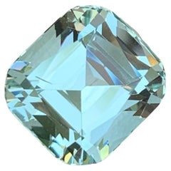 11.05 Loose Blue Aquamarine Stone Cushion Cut Natural Pakistani Gemstone