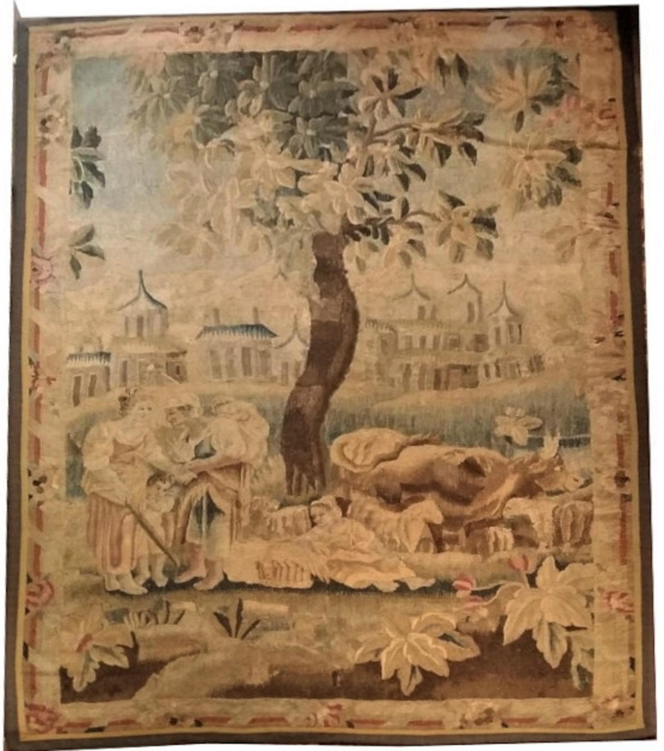 1106, 18th Century Aubusson Tapestry For Sale 5