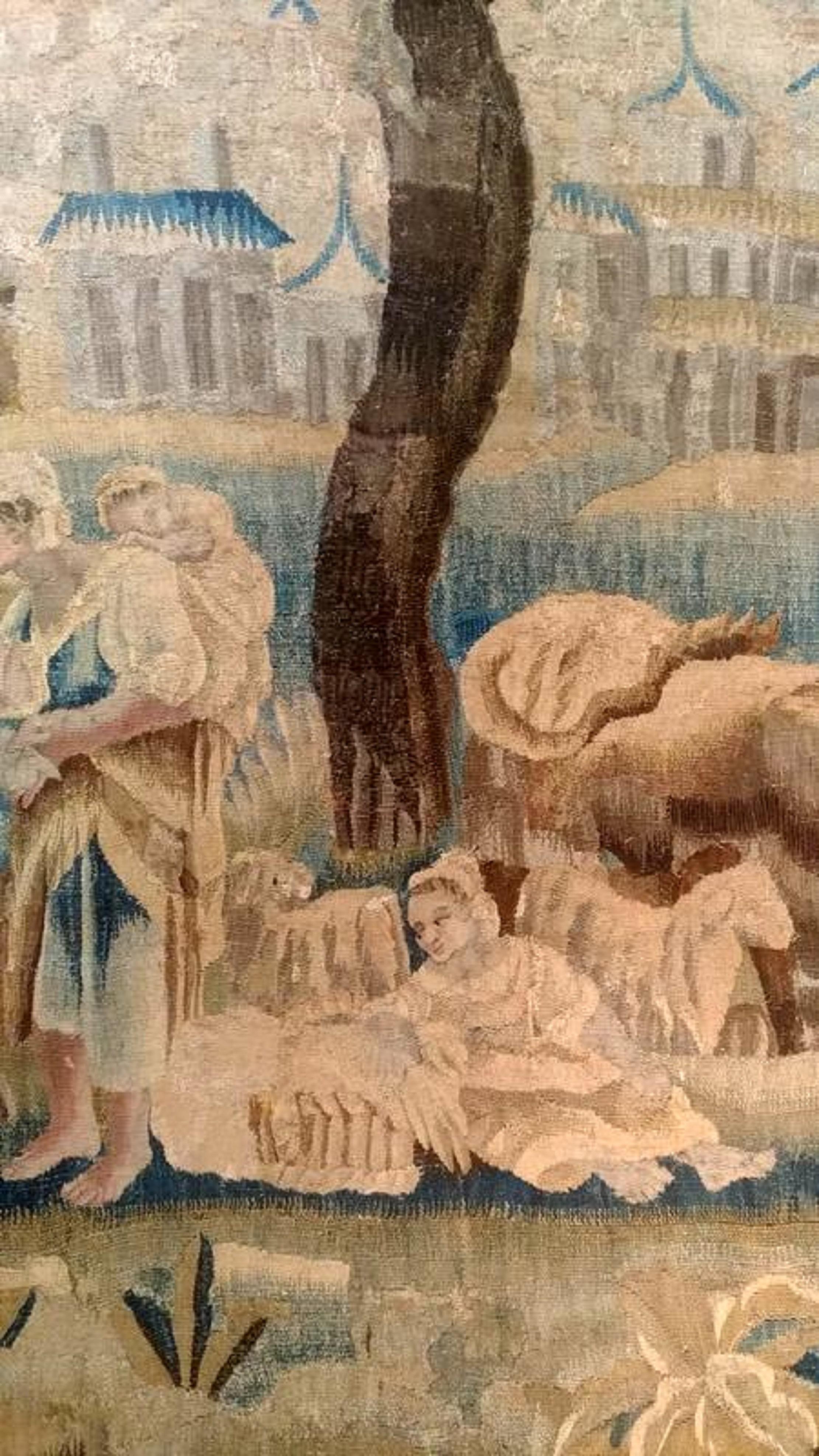 1106 - une très belle tapisserie d'Aubusson du 18ème siècle avec de très jolies couleurs.