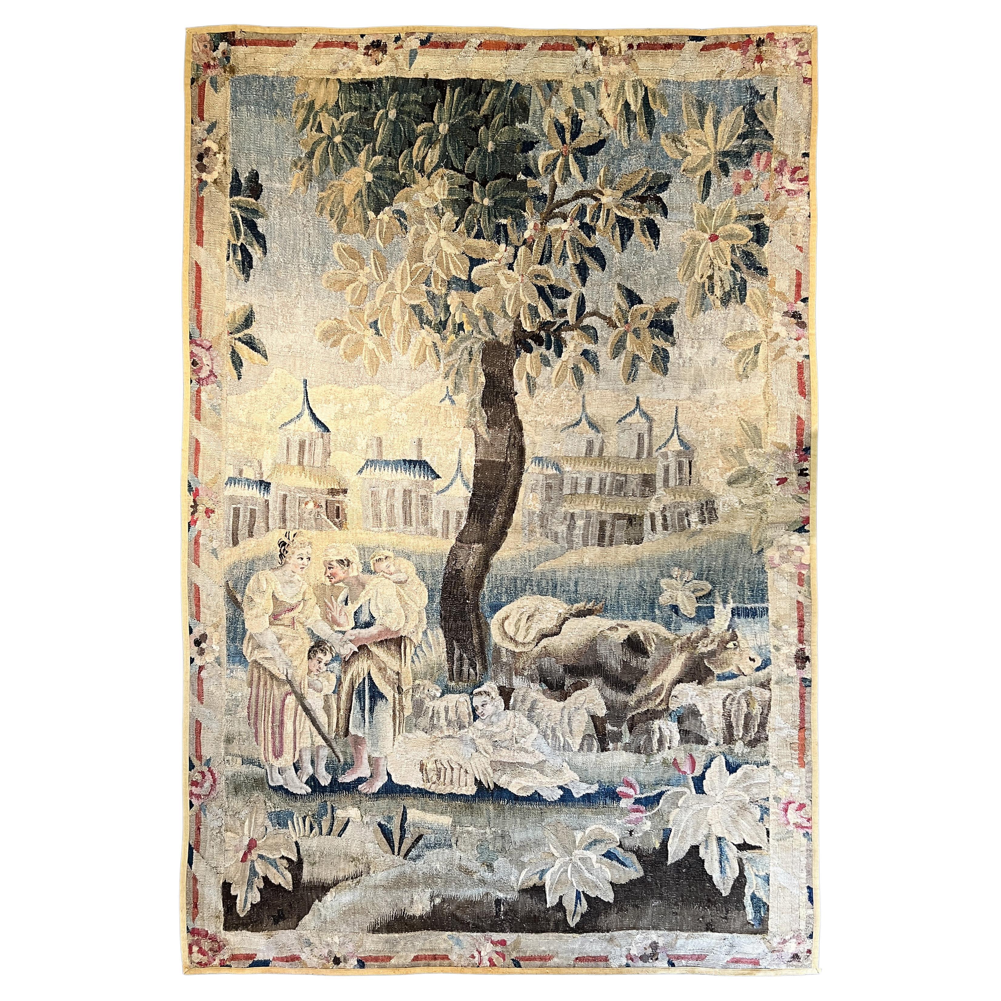 1106, 18th Century Aubusson Tapestry