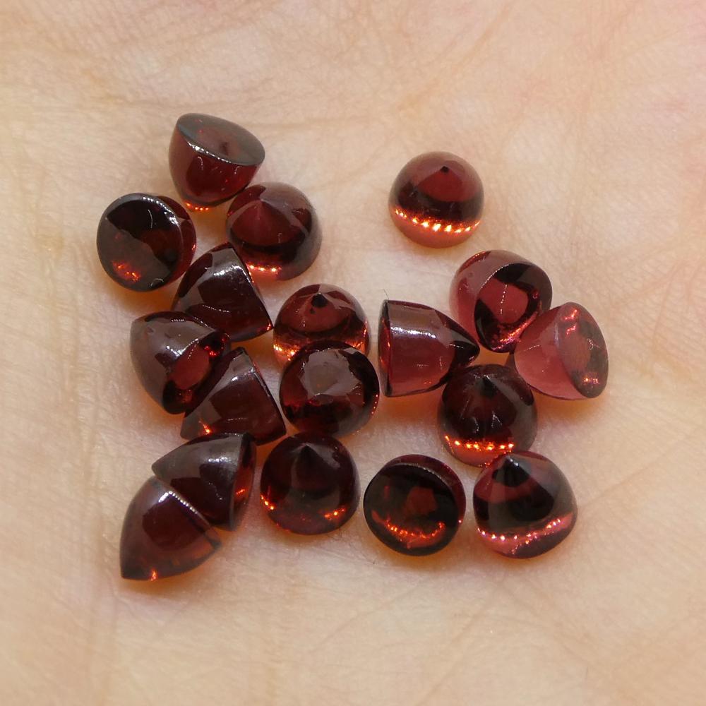 11.07ct Almandine/Almandite Round Bullet Red Rhodolite Garnet from Mozambique Wh For Sale 6