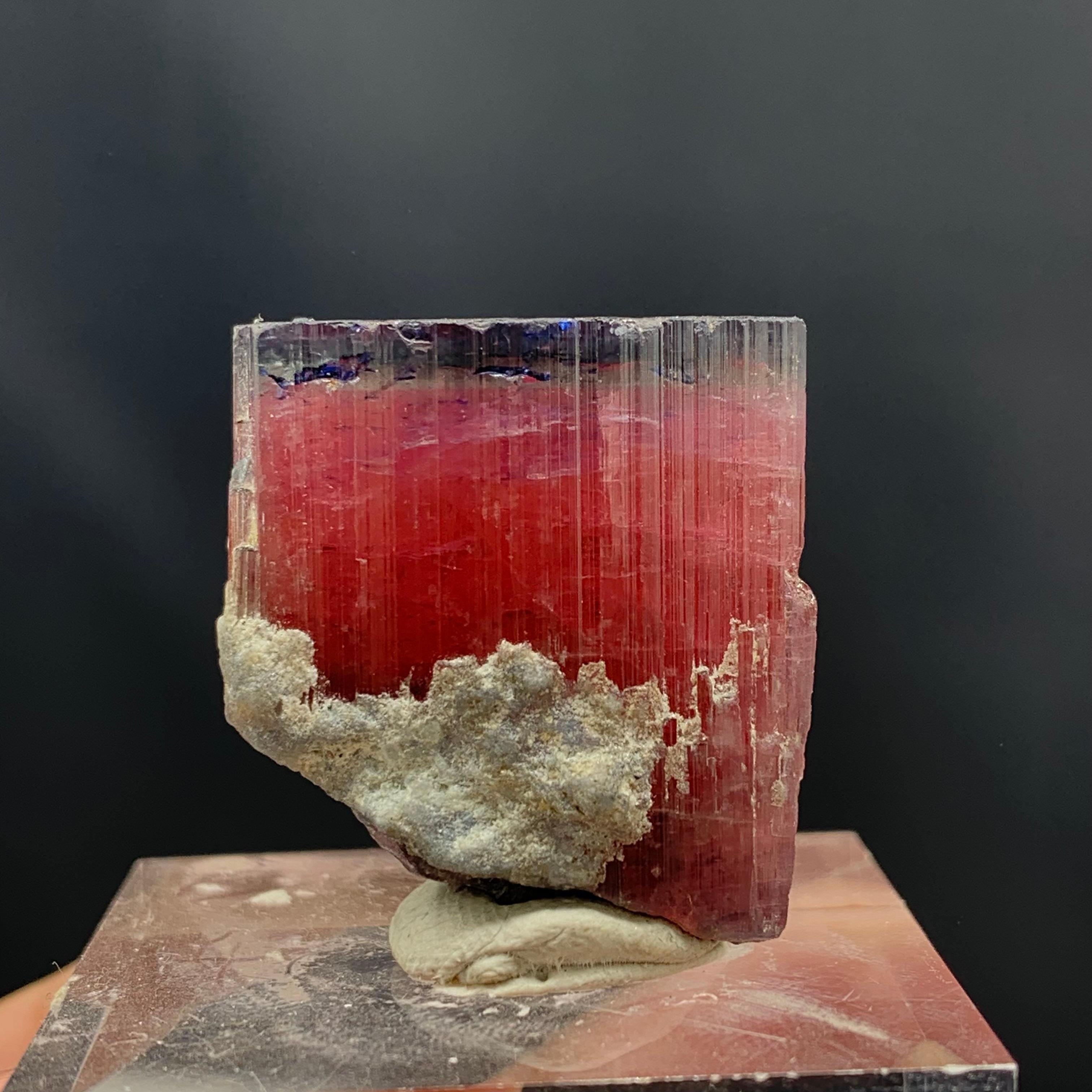 Crystal 110.85 Carat Lovely Bi Color Tourmaline from Kunar Afghanistan For Sale