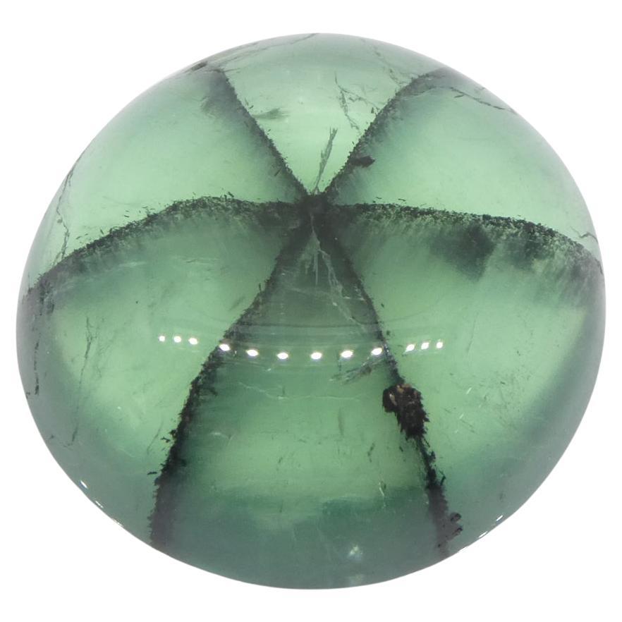 Esmeralda Trapiche Verde y Negra Redonda de 11,08ct Certificada GIA Colombia (F1)