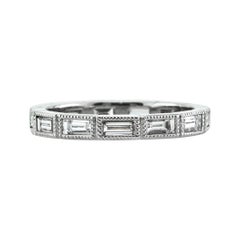 1.10ct Baguette Cut Diamond Eternity Band in 18k White Gold