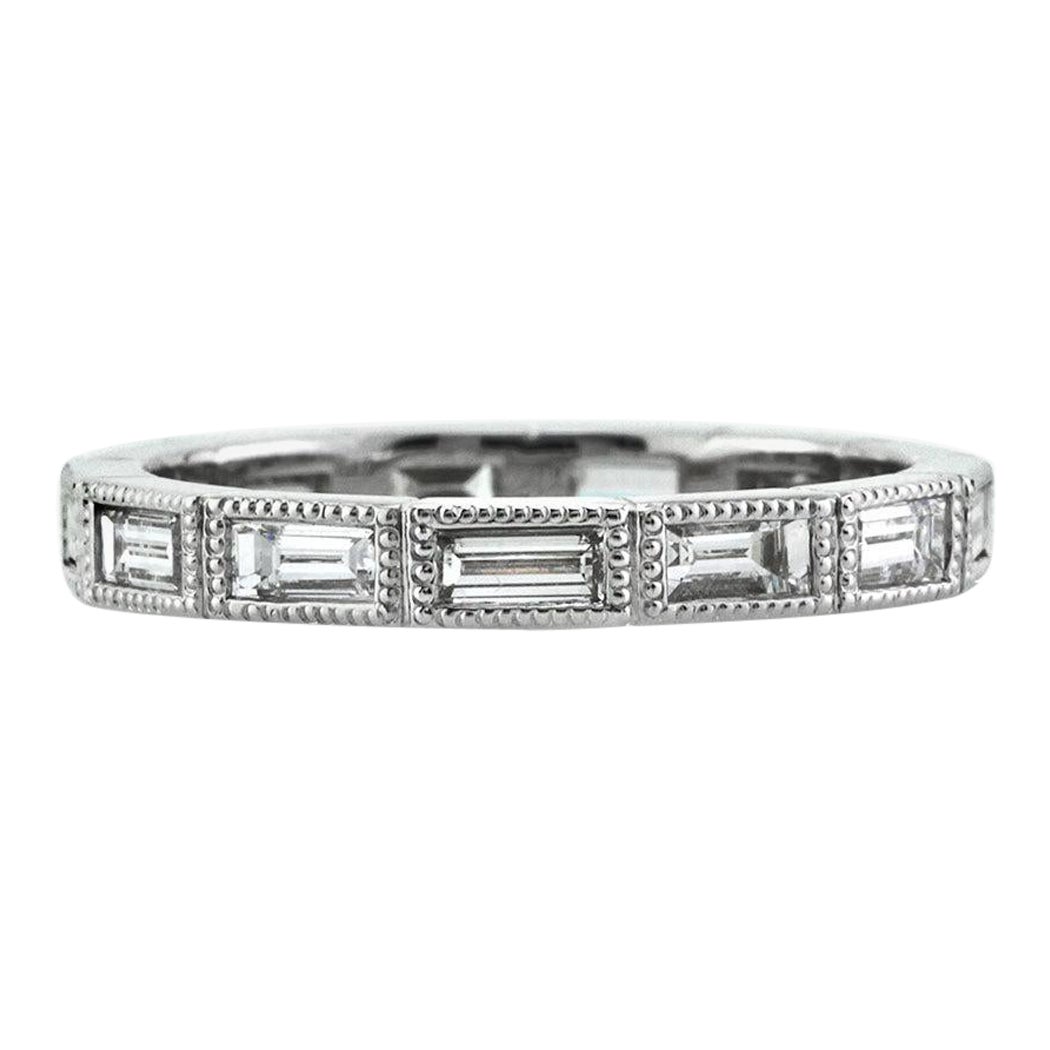 1.10ct Baguette Cut Diamond Eternity Band in Platinum