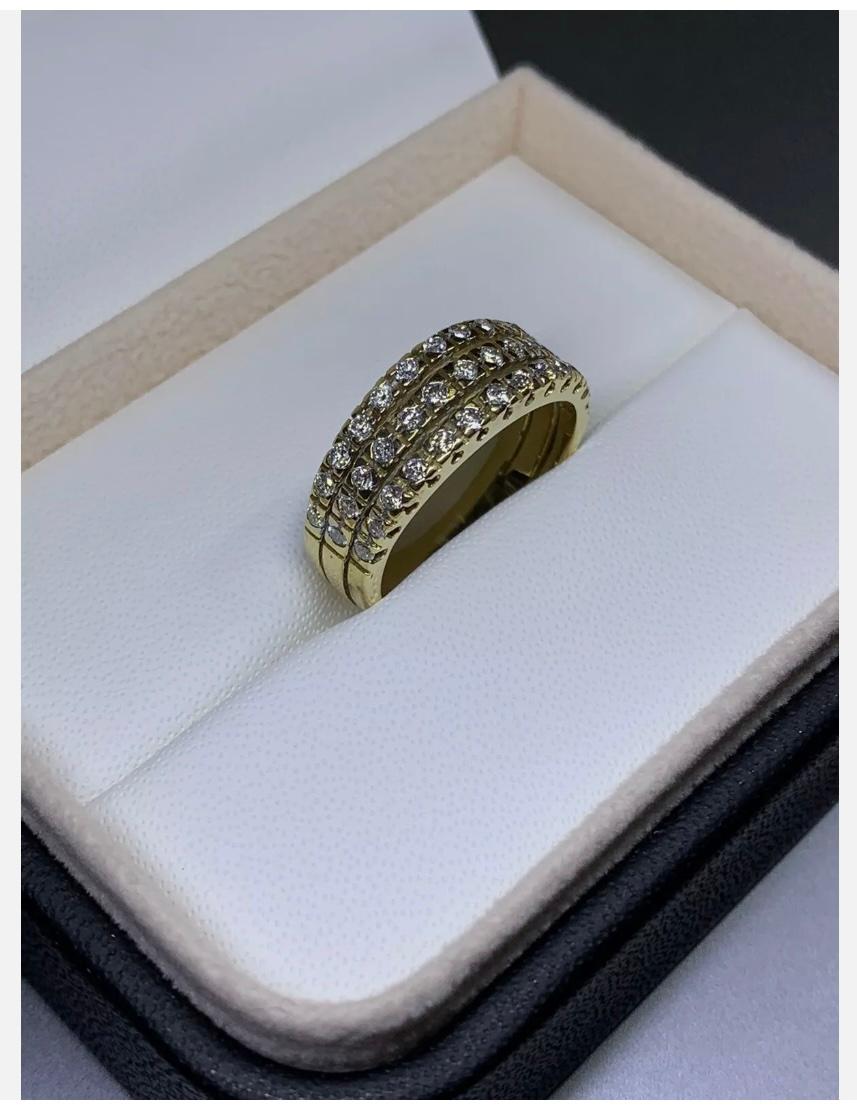 1.10ct Diamond Chunky Solitaire Engagement Ring 18ct Yellow Gold 7.4g For Sale 4
