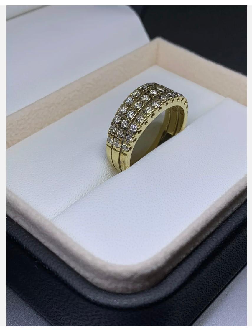 1.10ct Diamond Chunky Solitaire Engagement Ring 18ct Yellow Gold 7.4g For Sale 5